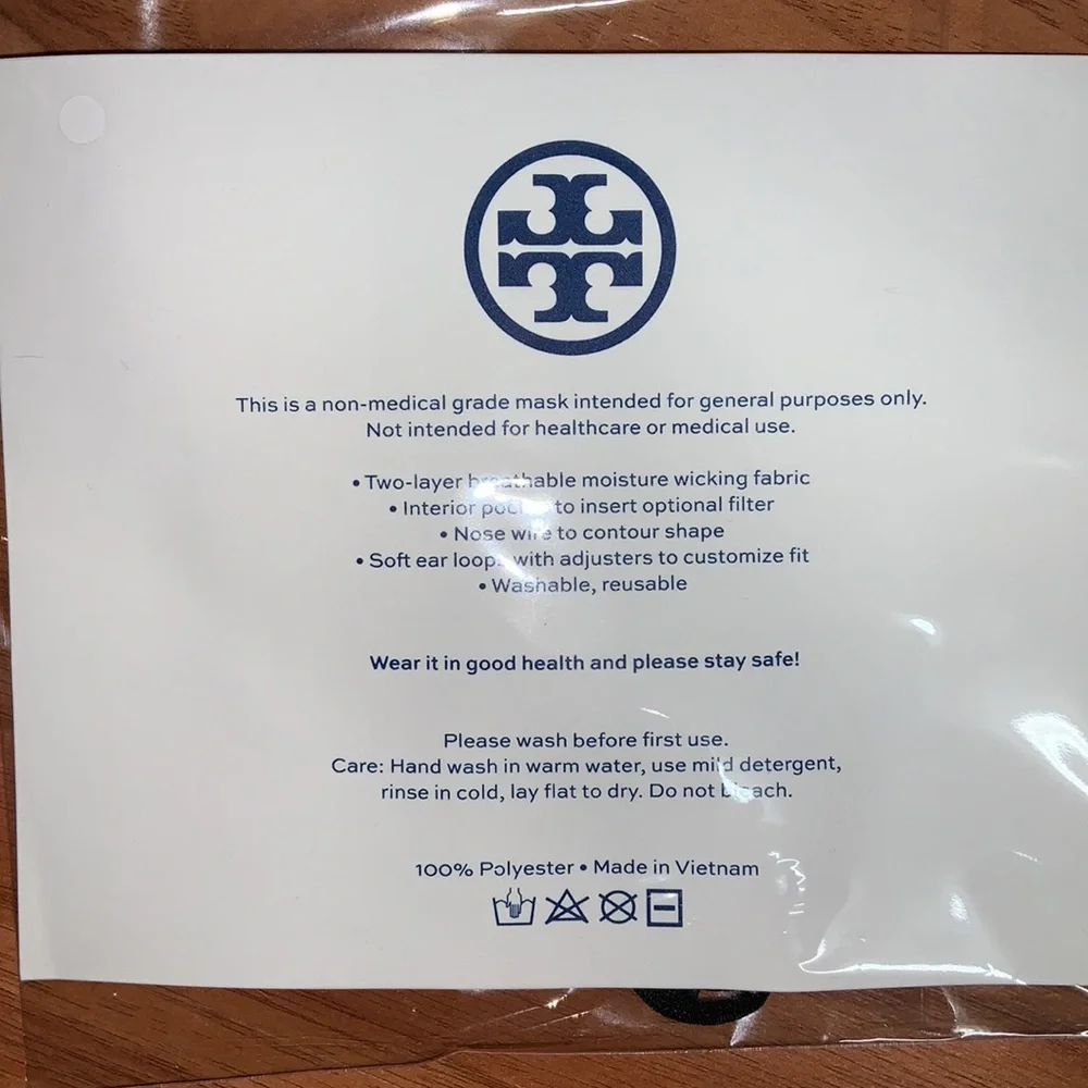 NWT Tory Burch Face Mask